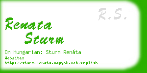 renata sturm business card