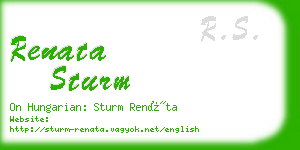 renata sturm business card